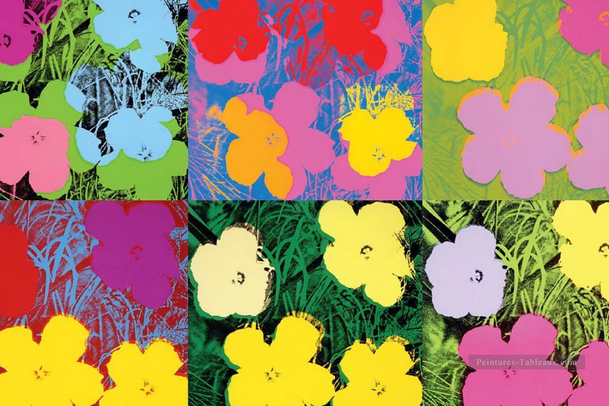 Fleurs 6 POP artistes Peintures à l'huile